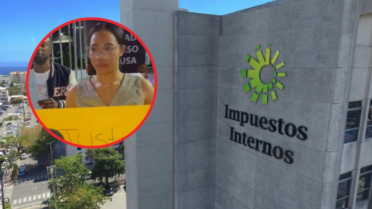 Trabajadores protestan frente a la DGII exigiendo la indexación salarial y mayor apoyo de los legisladores