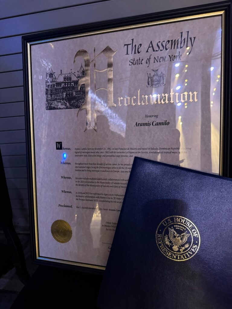 La Asamblea Estatal de Nueva York proclama a Aramis Camilo como “Embajador Global del Merengue” | 2 | La Asamblea Estatal de Nueva York proclama a Aramis Camilo como “Embajador Global del Merengue” - Noticias de hoy en República Dominicana | De Último Minuto