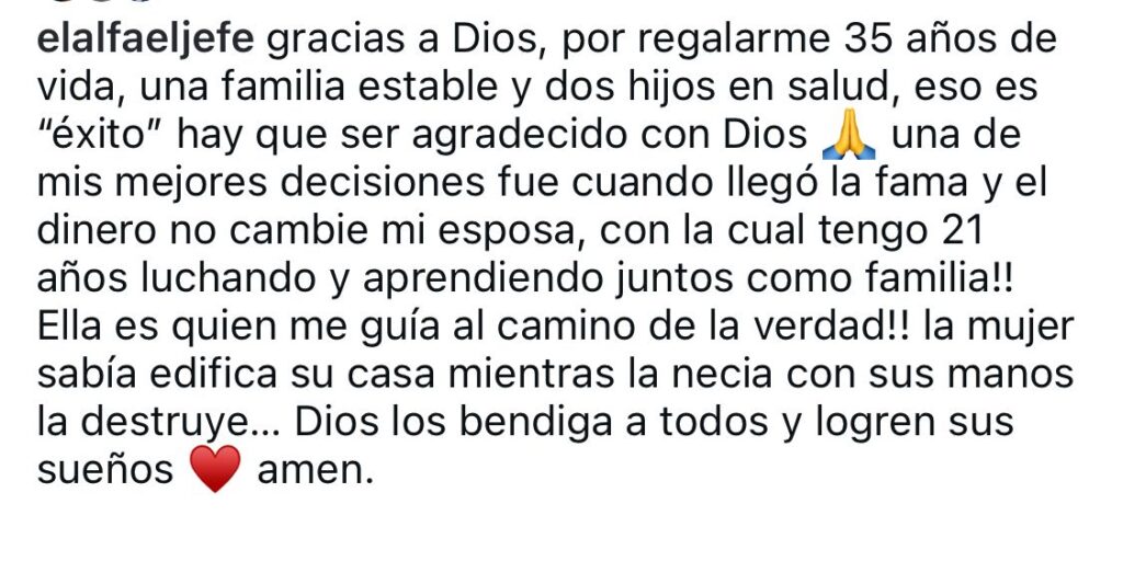El Alfa celebra este jueves sus 35 años y agradece a su esposa por su apoyo incondicional | 2 | El Alfa celebra este jueves sus 35 años y agradece a su esposa por su apoyo incondicional - Noticias de hoy en República Dominicana | De Último Minuto
