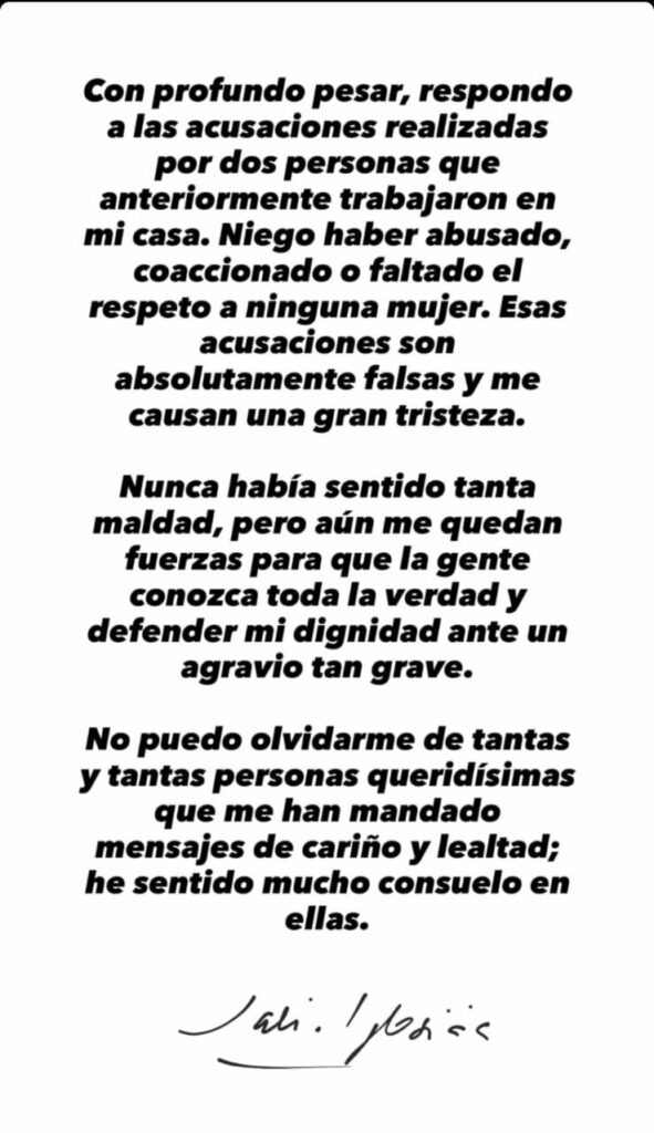 Julio Iglesias niega acusaciones en su contra y afirma "causan gran tristeza" | 2 | Julio Iglesias niega acusaciones en su contra y afirma "causan gran tristeza" - Noticias de hoy en República Dominicana | De Último Minuto
