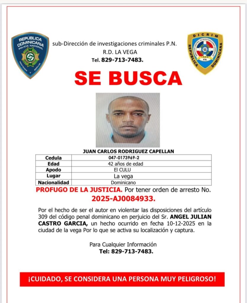 Hombre acusado de golpes y heridas se entrega voluntariamente tras ser buscado por la Policía en La Vega | 2 | Hombre acusado de golpes y heridas se entrega voluntariamente tras ser buscado por la Policía en La Vega - Noticias de hoy en República Dominicana | De Último Minuto