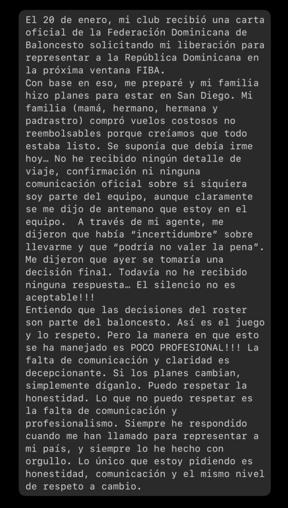 Marques Townes cuestiona manejo de su convocatoria a la selección de baloncesto de República Dominicana | 2 | Marques Townes cuestiona manejo de su convocatoria a la selección de baloncesto de República Dominicana - Noticias de hoy en República Dominicana | De Último Minuto