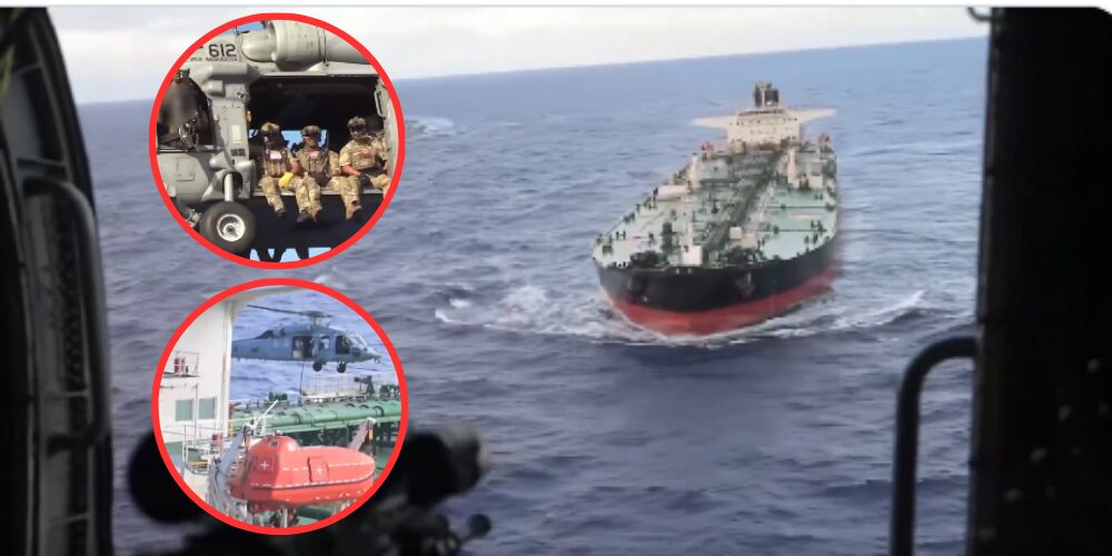 EE.UU. intercepta un petrolero en el Índico por violar bloqueo de Washington en el Caribe