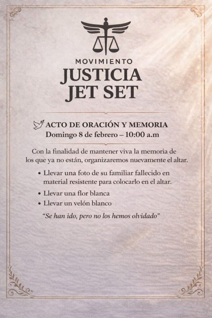 Movimiento Justicia Jet Set convoca misa en memoria de las víctimas este 8 de febrero - Noticias de hoy en República Dominicana | De Último Minuto