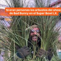 Los arbustos vistos en el show de Bad Bunny eran personas