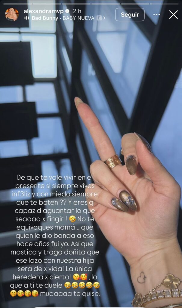 Alexandra MVP responde a Dalisa Alegría: “Mastica y traga doñita que ese lazo con nuestra hija será de por vida” - Noticias de hoy en República Dominicana | De Último Minuto