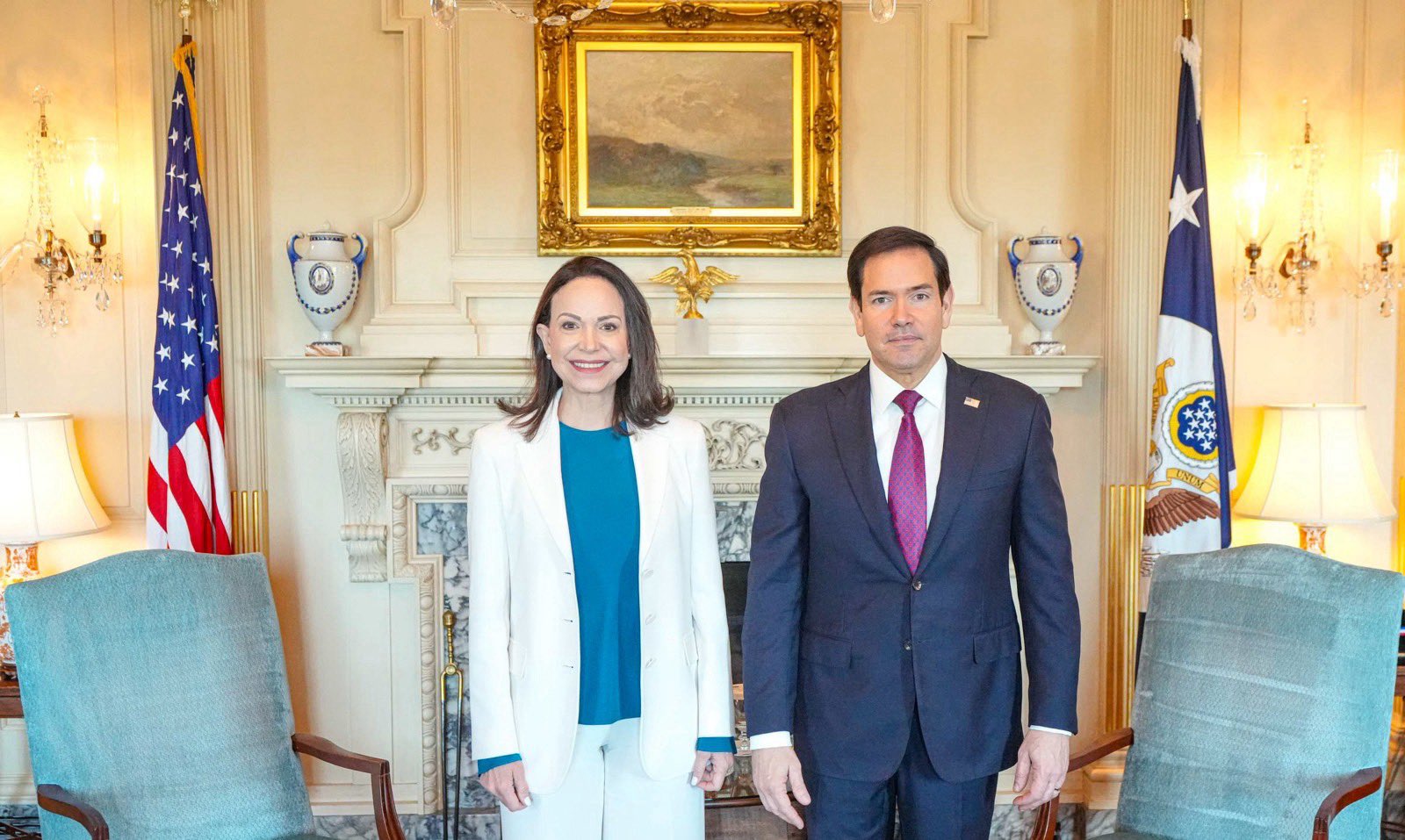 María Corina Machado califica de "excelente" su reunión con Marco Rubio
