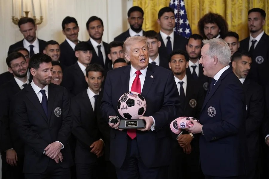 Trump elogia a Messi durante visita del Inter Miami campeón de la MLS a la Casa Blanca