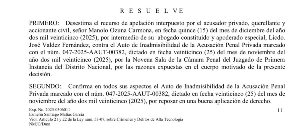 Manolo Ozuna vuelve a perder: Corte de Apelación rechaza su recurso y confirma inadmisibilidad del caso contra Alofoke - Noticias de hoy en República Dominicana | De Último Minuto