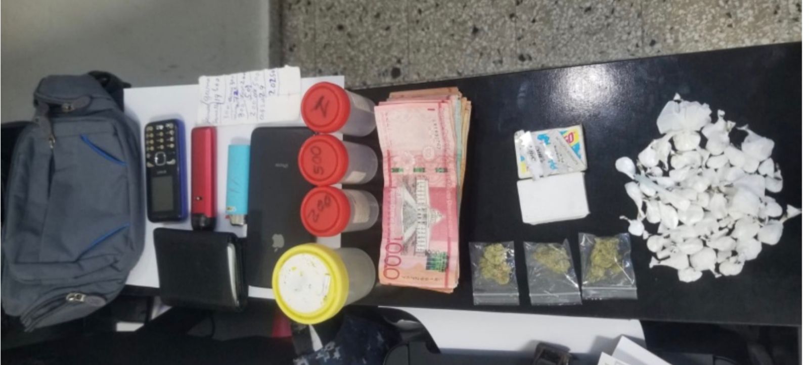 Policía Nacional ocupa drogas, dinero y objetos ilícitos durante intervención preventiva