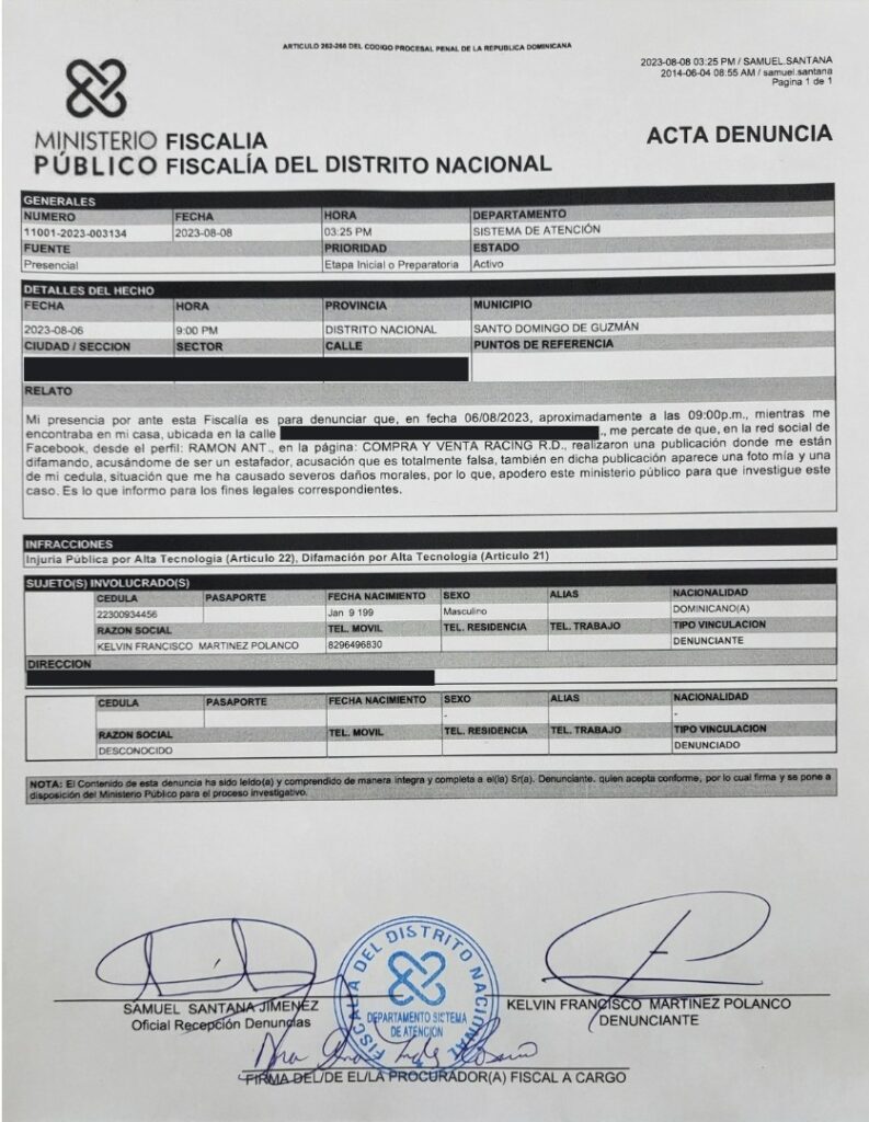 Ciudadano denuncia uso de su identidad para estafas durante más de cuatro años | 2 | Ciudadano denuncia uso de su identidad para estafas durante más de cuatro años - Noticias de hoy en República Dominicana | De Último Minuto