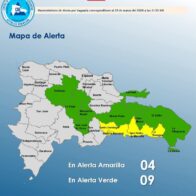 COE mantiene 9 provincias en alerta verde y 4 en amarilla por vaguada - Noticias de hoy en República Dominicana | De Último Minuto
