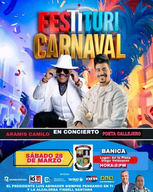 Festituricarnaval encenderá el fin de semana con tres grandes conciertos - Noticias de hoy en República Dominicana | De Último Minuto