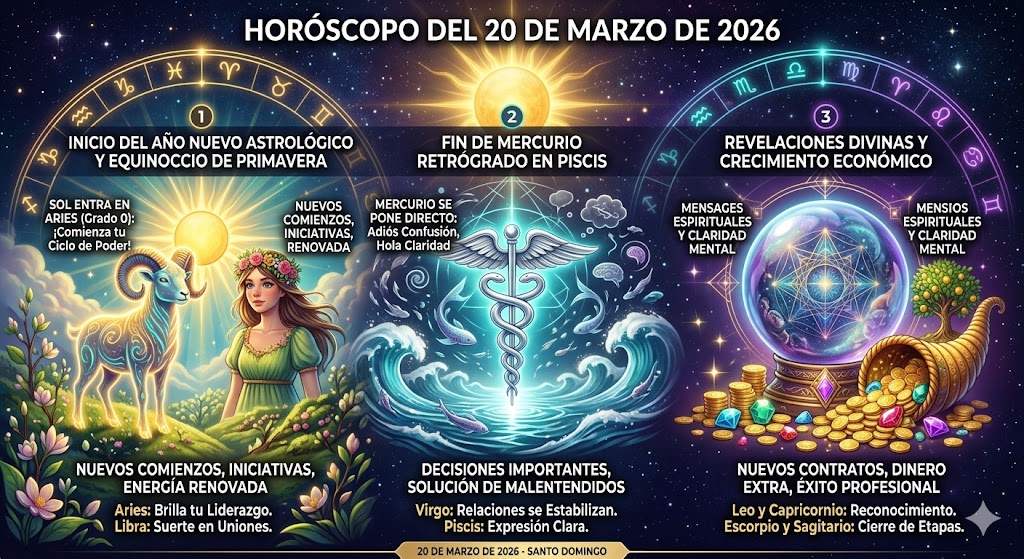 Horóscopo del 20 de marzo de 2026