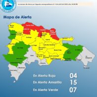 COE eleva a cuatro provincias en alerta roja por lluvias - Noticias de hoy en República Dominicana | De Último Minuto