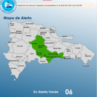 COE eleva a alerta verde a seis provincias por incidencia de vaguada
