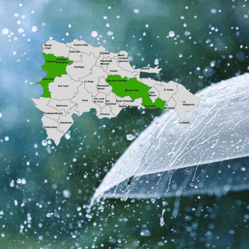 COE eleva a alerta verde a seis provincias por incidencia de vaguada