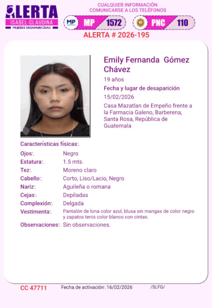 El caso de Emily Gómez conmociona a Guatemala tras ser asesinada al salir a celebrar su cumpleaños - Noticias de hoy en República Dominicana | De Último Minuto