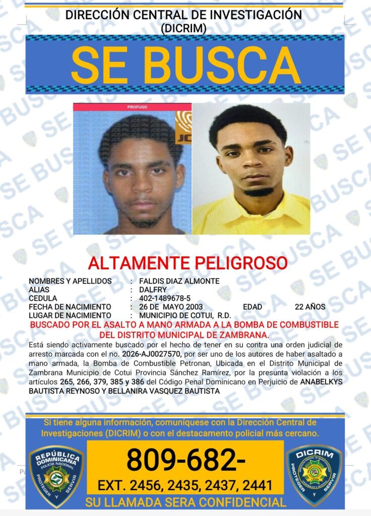 Autoridades de Cotuí publican lista de los más buscados por diversos hechos - Noticias de hoy en República Dominicana | De Último Minuto