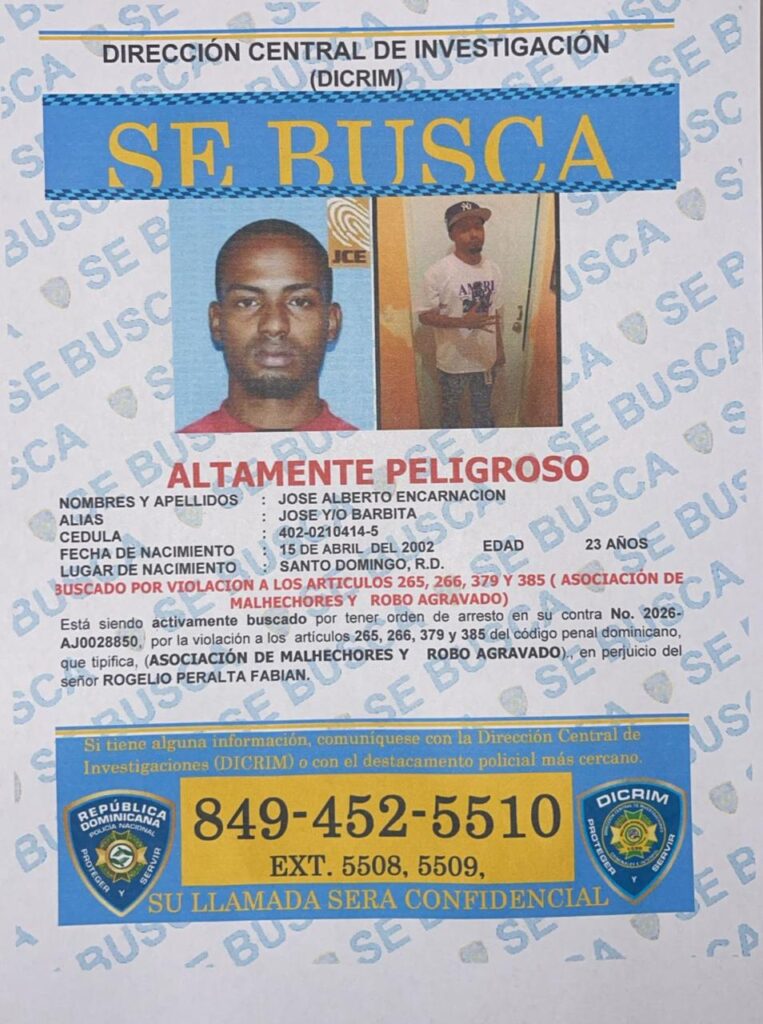 Autoridades de Cotuí publican lista de los más buscados por diversos hechos - Noticias de hoy en República Dominicana | De Último Minuto