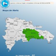COE coloca seis provincias y el Distrito Nacional en alerta verde por lluvias