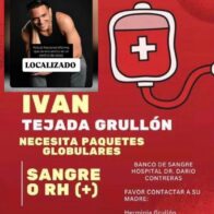 Solicitan donantes de plaquetas para Iván Tejada luego de sufrir un accidente de tránsito