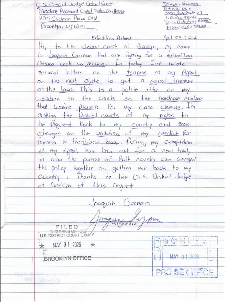 Revelan que las cartas enviadas por El Chapo Guzmán serían falsas: estas son las pistas que ponen en duda su autenticidad - Noticias de hoy en República Dominicana | De Último Minuto