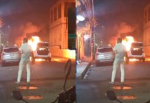 Dos vehículos se incendian en plena Zona Colonial del Distrito Nacional
