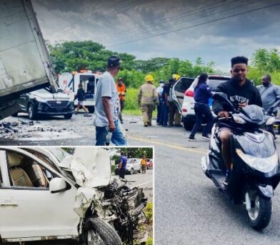 Tres heridos tras choque entre camión y yipeta en carretera Hato Mayor-El Seibo