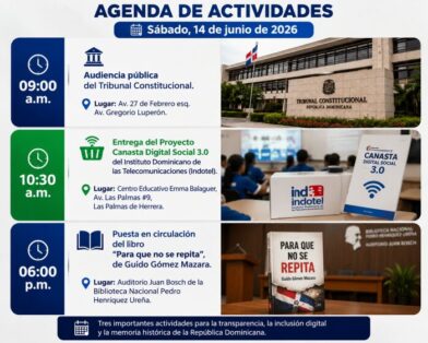 Agenda del día: miércoles 17 de junio de 2026