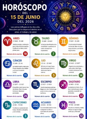 Horóscopo del 15 de junio de 2026