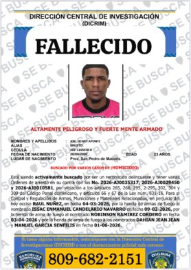 Muere presunto implicado en homicidio durante enfrentamiento con agentes del DICRIM en San Pedro de Macorís