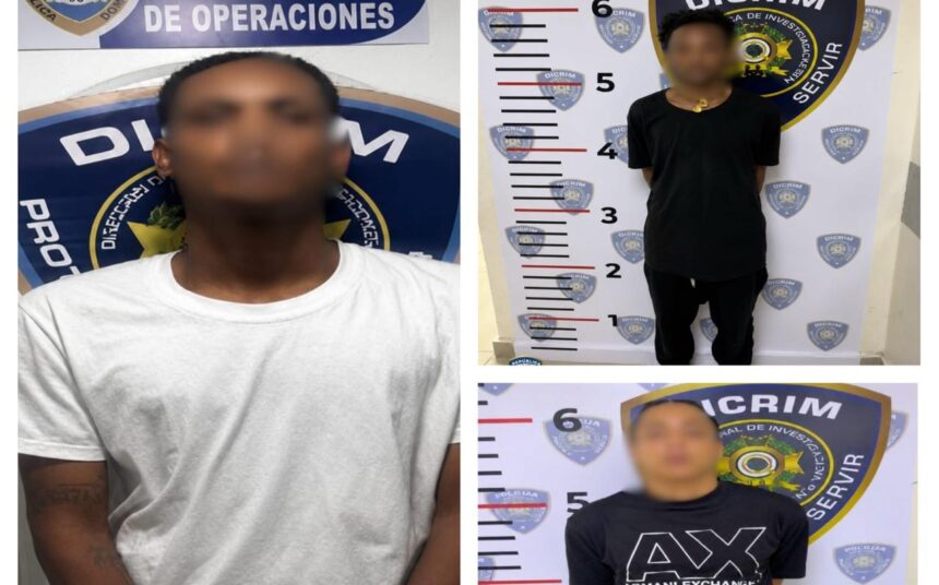 Apresan a tres hombres acusados de herir a ciudadano durante asalto en Los Mina