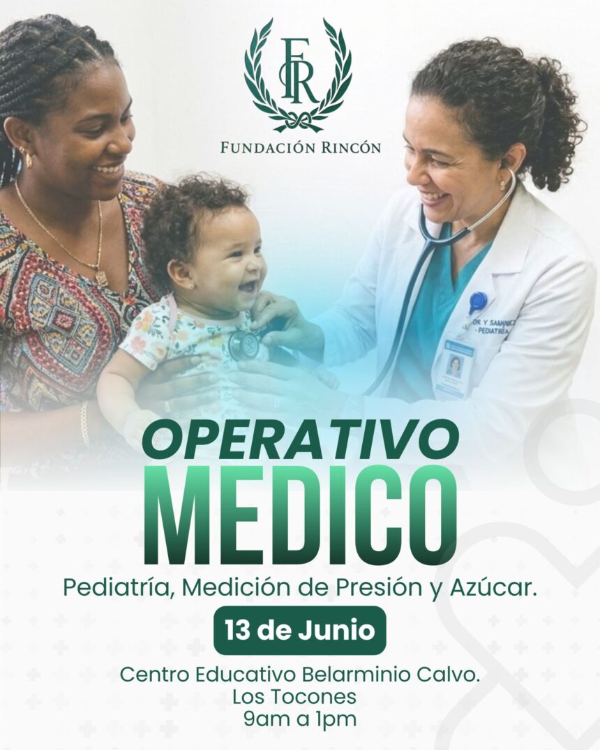 Fundación Rincón realizará operativo médico gratuito en la comunidad Los Tocones