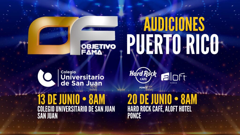 Objetivo Fama anuncia las audiciones en Puerto Rico para su octava temporada | 1 | Objetivo Fama anuncia las audiciones en Puerto Rico para su octava temporada - Noticias de hoy en República Dominicana | De Último Minuto