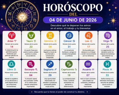 Horóscopo del 04 de junio de 2026