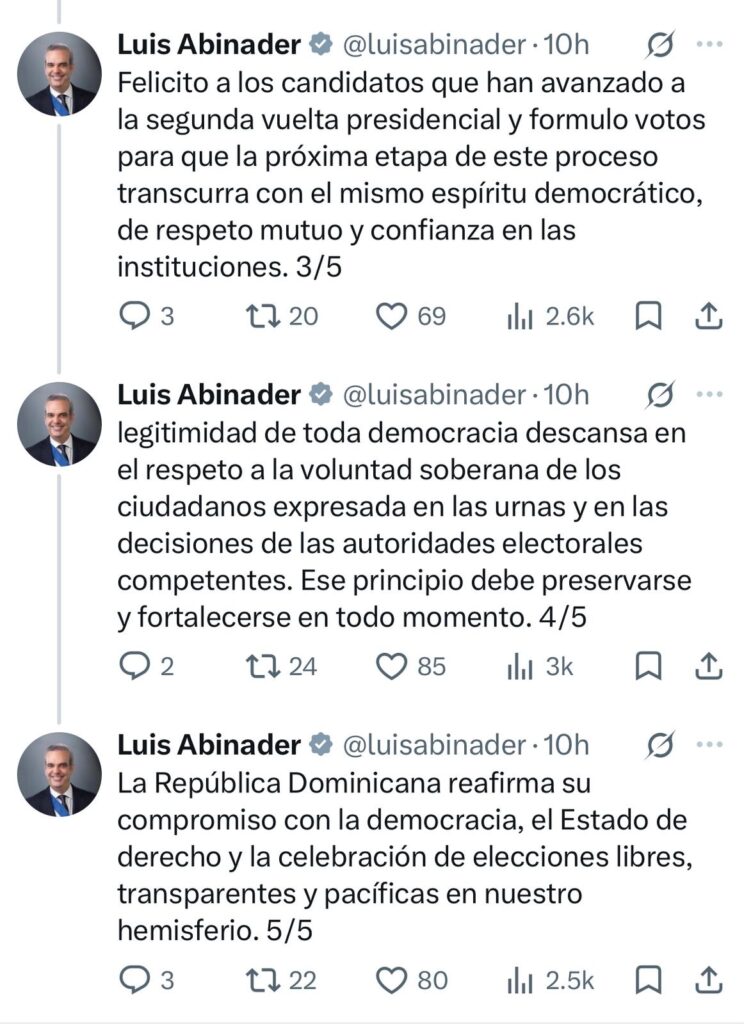 Presidente Abinader felicita a Colombia por su jornada electoral y reafirma el compromiso democrático de la región - Noticias de hoy en República Dominicana | De Último Minuto
