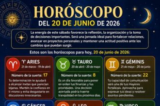 Horóscopo del 20 de junio de 2026