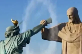 Irán difunde video generado con IA que muestra pelea entre la Estatua de la Libertad y el Cristo Redentor