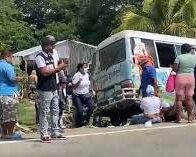 Más de 14 heridos tras accidente de tránsito en la carretera Hato Mayor–San Pedro de Macorís