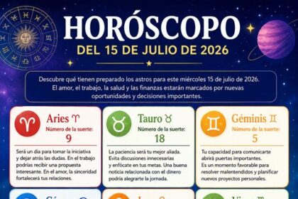 Horóscopo del 15 de julio de 2026