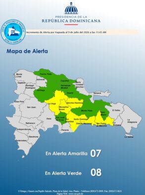 COE eleva las alertas por lluvias; vaguada y onda tropical mantienen bajo alerta a 15 demarcaciones