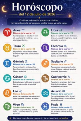 Horóscopo del 12 de julio de 2026