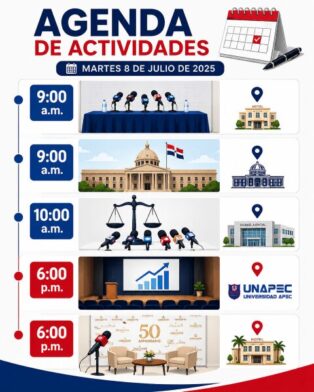 Agenda del día: martes 7 de julio de 2026