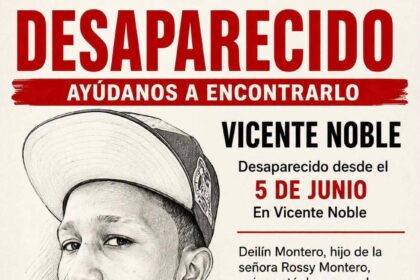 Familia solicita ayuda para localizar a joven desaparecido en Vicente Noble