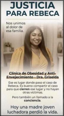 Familiares exigen justicia por muerte de joven durante procedimiento quirúrgico en clínica de Santo Domingo Oeste