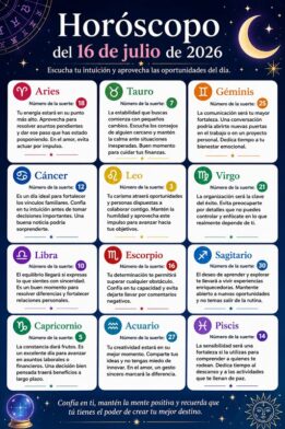 Horóscopo del 16 de julio de 2026