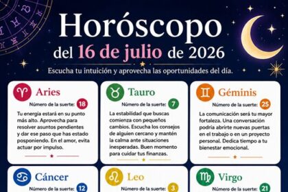 Horóscopo del 16 de julio de 2026