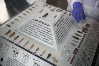 Hallan en Perú 43 figuras milenarias de dioses, animales y humanos de la civilización Caral