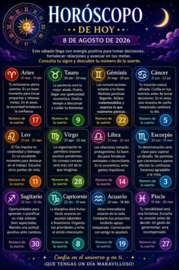 Horóscopo del 8 de agosto de 2026